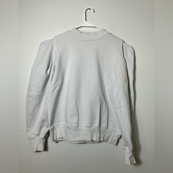 Agolde Strong Sholder Think Knit Sweater Women’s Sz M White Designer Casual - Picture 2 of 8